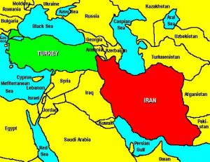 Map of Iran And Turkey Countries - Nabat Co